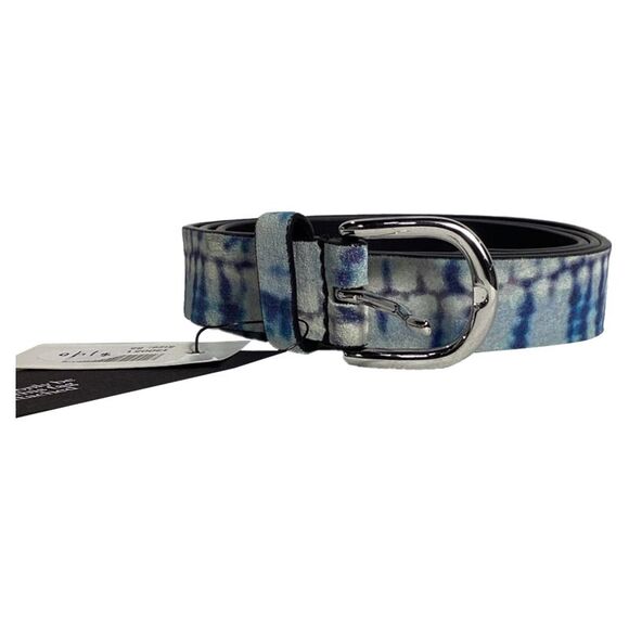 Isabel Marant Tie-Dye Print Belt in Blue Suede - Picture 1 of 4